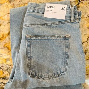 Agolde NEW Women's Light Blue Straight Leg Jeans